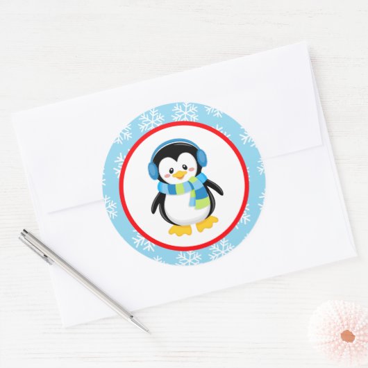 Pinguin Winter Snowflake Stickers (Umschlag)