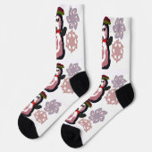 Pinguin Winter Socken (Linkes Detail)