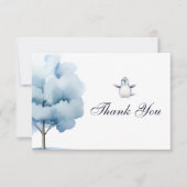 Pinguin Winter Wonderland-Thema Dankeschön Card Dankeskarte (Vorderseite)