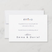 Pinguin Winter Wonderland-Thema Dankeschön Card Dankeskarte (Rückseite)