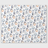 Pinguin Winter Wonderland-thematisches Wrapping Pa Geschenkpapier (Flach)