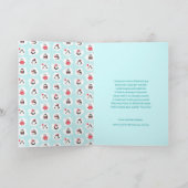 Pinguin Winterurlaub Erinnerungen Foto Feiertagskarte (Innenseite)