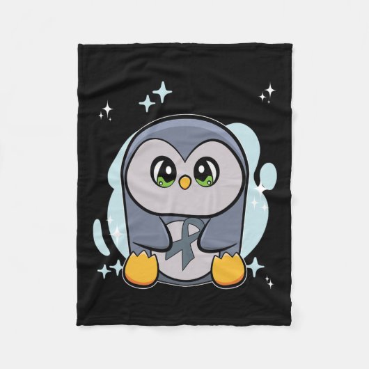 Pinguin World Dyslexie Bewusstsein Fleecedecke (Vorderseite)
