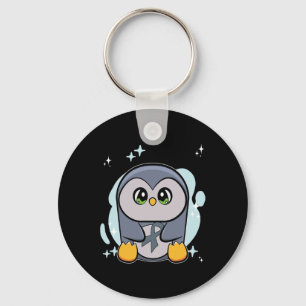 Pinguin World Dyslexie Bewusstsein Schlüsselanhänger