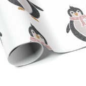 Pinguin Wrapping Paper für Niedliche Glitzer Geschenkpapier (Rolleneckpunkt)
