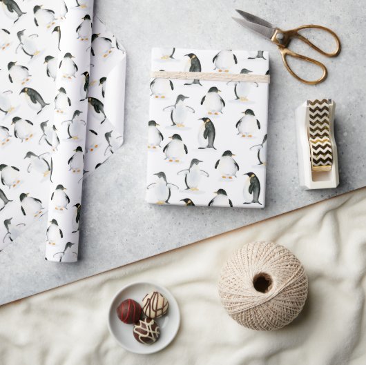 Pinguin Wrapping Paper Geschenkpapier (Kunsthandwerk)