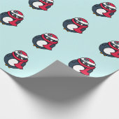 Pinguin Wrapping Paper Geschenkpapier (Ecke)