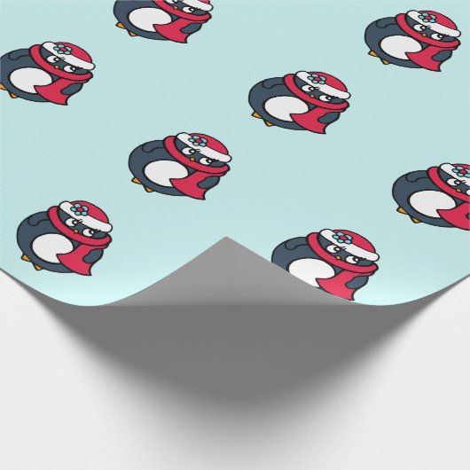 Pinguin Wrapping Paper Geschenkpapier (Ecke)