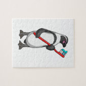 Pinguin-Zahnbürste Puzzle (Horizontal)