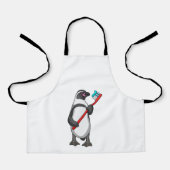 Pinguin-Zahnbürste Schürze (Vorderseite)