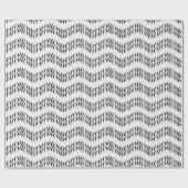 Pinguin Zickzack Geschenkpapier (Flach)