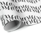 Pinguin Zickzack Geschenkpapier (Rolleneckpunkt)
