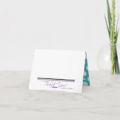 Pinguin-Zollart Türkis Polka Dot Cards Dankeskarte (Rückseite)