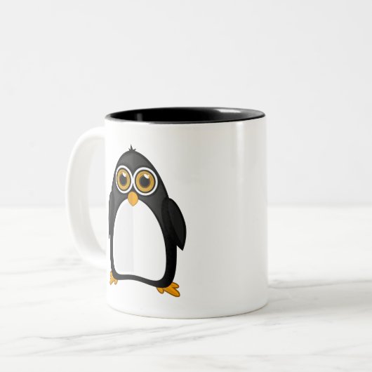 Pinguin Zweifarbige Tasse (Vorderseite Links)