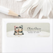 Pinguin-Zwillinge Baby Shower Neutral Winter (Insitu)