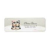 Pinguin-Zwillinge Baby Shower Neutral Winter (Vorne)
