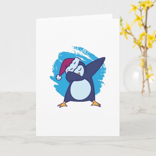 Pinguinabbing Karte (Gelbe Blume)