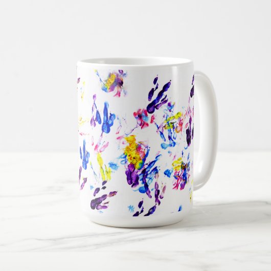 Pinguinabdrücke Kaffeetasse (VorderseiteRechts)