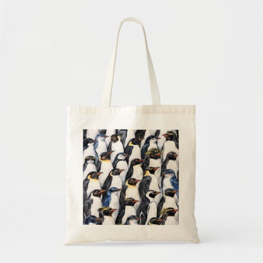 Pinguinarten-Muster Tragetasche (Vorne)