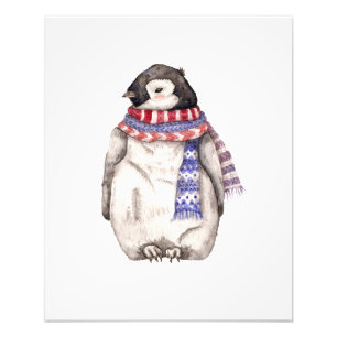 Pinguinbaby mit Schal Fotodruck