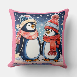 Pinguinbedrucktes Kissen
