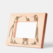 Pinguine 6" x 4" Landschaft, FrameStyle: natürlich Geätzte Rahmen (Links)
