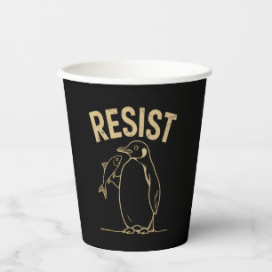 Pinguine Aktivismus Protest Vintage widerstehen Pappbecher