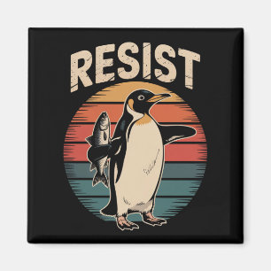 Pinguine- Aktivismus Protest Zoll Retro widerstehe Magnet