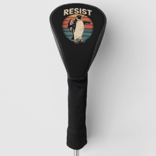 Pinguine-Aktivismus-Protest-Zölle Retro widerstehe Golf Headcover