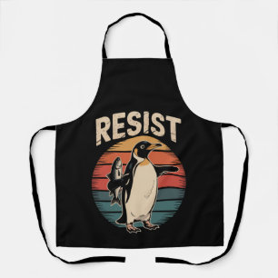 Pinguine Aktivismus Protest Zölle Retro widerstehe Schürze