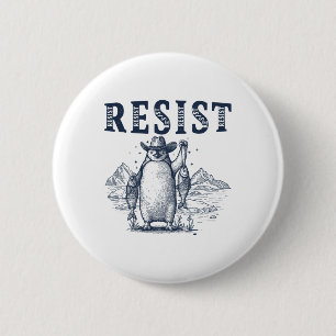 Pinguine Aktivismus Vintage Grafik widerstehen Button