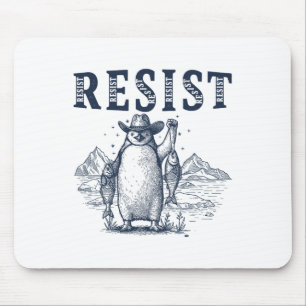 Pinguine Aktivismus Vintage Grafik widerstehen Mousepad
