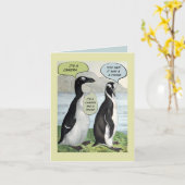 Pinguine Alberne Geburtstagskarte Karte (Gelbe Blume)