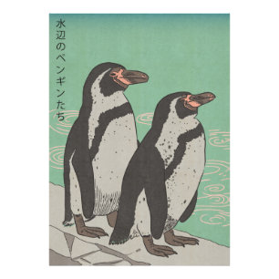 Pinguine am Wasser Fotodruck