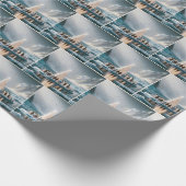 Pinguine Ansammlung rund um einen weißen Weihnacht Geschenkpapier (Ecke)