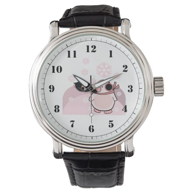 Pinguine Armbanduhr (Vorderseite)