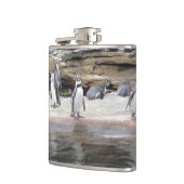 Pinguine auf den Felsen Flachmann (Links)