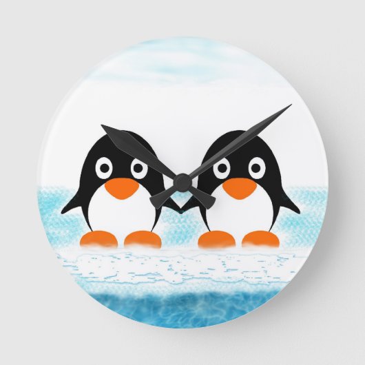 Pinguine auf der Uhr von Iceburg (Vorderseite)