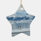 Pinguine auf einem Eisberg Keramikornament (Rechts)