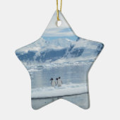 Pinguine auf einem Eisberg Keramikornament (Links)