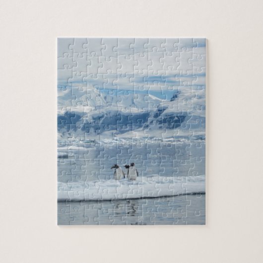 Pinguine auf einem Eisberg Puzzle (Vertikal)