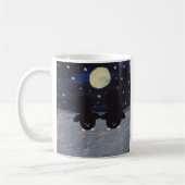 Pinguine auf einem Snowy-Abend mit Vollmond Kaffeetasse (Links)