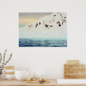 Pinguine auf Eis, drucken Poster (Küche)