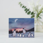 Pinguine auf Eispostkarten Postkarte (Stehend Vorderseite)