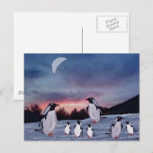 Pinguine auf Eispostkarten Postkarte (Vorne/Hinten)
