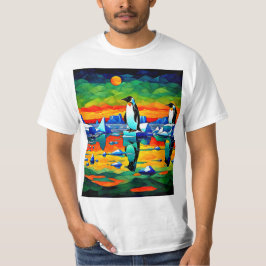 Pinguine auf Eisschollen T-Shirt