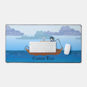 Pinguine auf Fischereibooten - niedlicher Pinguin- Schreibtischunterlage (Tastatur & Maus)