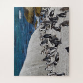 Pinguine auf Flussstein-Bucht Puzzle (Vertikal)