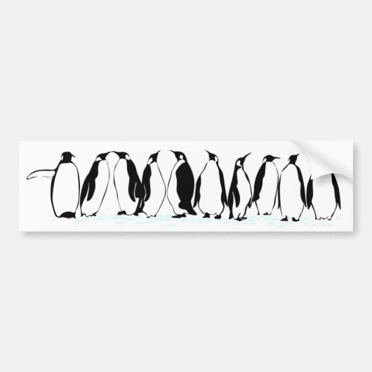Pinguine auf Parade Autoaufkleber (Vorne)