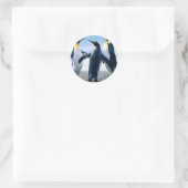 Pinguine aus Alaska Runder Aufkleber (Tasche)